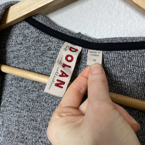 Anthropologie Dolan Gray Hooded Zip Up Leather Trim Tunic Sweater - Picture 7 of 12